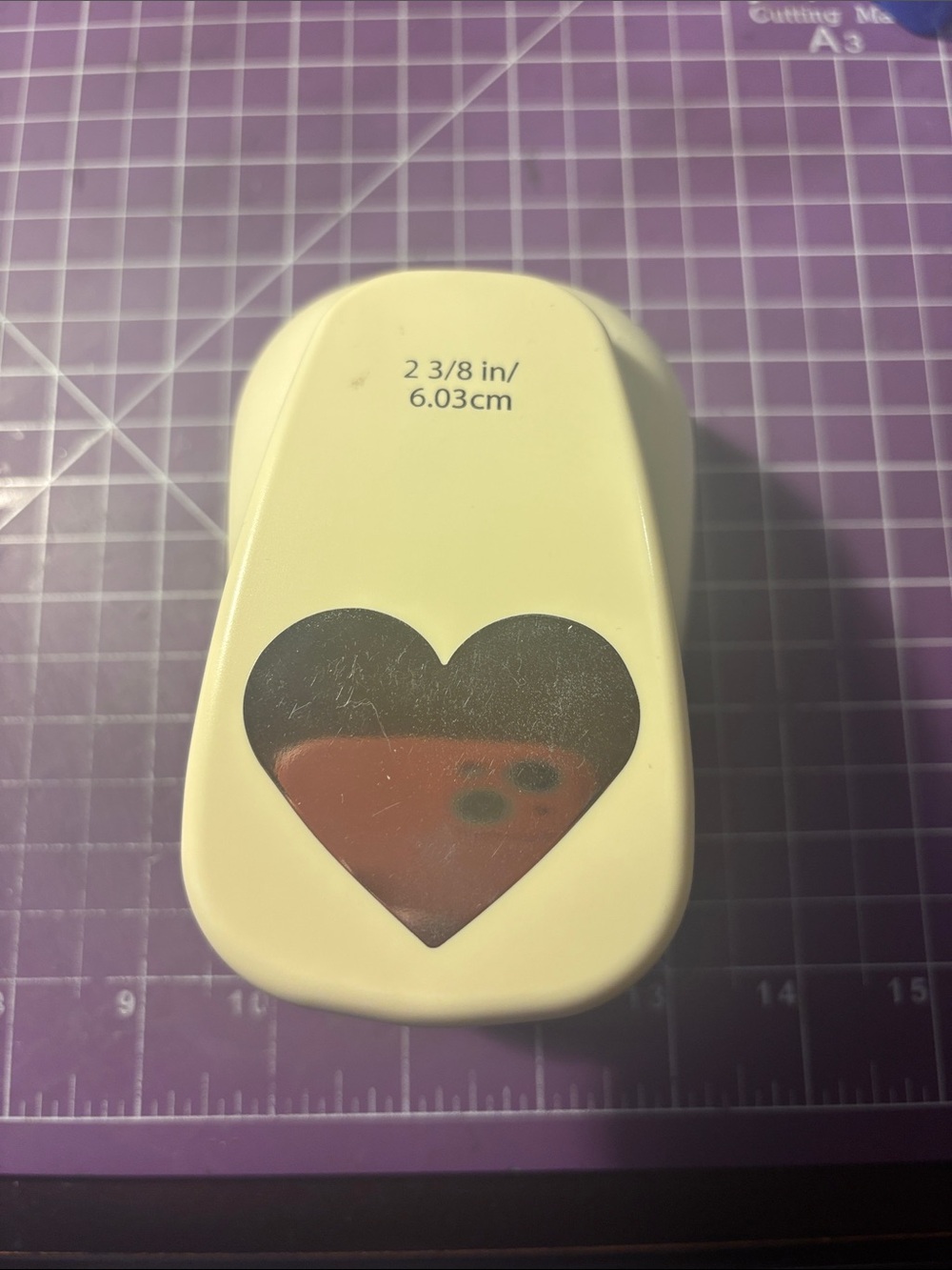 Recollections Cream and Red Heart Paper Punch